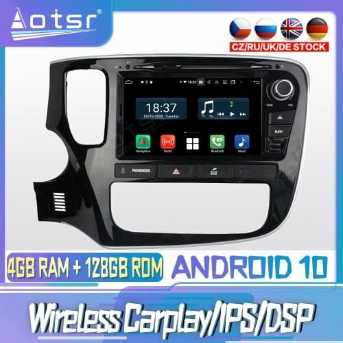 Android10 PX6 128G For Mitsubishi Outlander 2015 Car DVD GPS Navigation Auto Radio Stereo Video Multimedia Player HeadUnit 2din