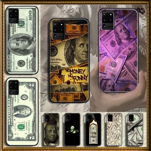 Dollar Money USD Phone case For Samsung Galaxy Note 4 8 9 10 20 S8 S9 S10 S10E S20 Plus UITRA Ultra black trend hoesjes 3D coque