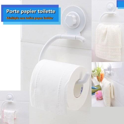 Toilet Paper Holders Bathroom Accessories for Towel Light Plastic Lavatory Tissue Hanging Shelf Hook RV Adhesive Simple Roller