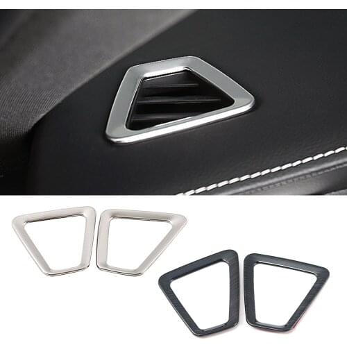 For Volvo XC60 2018-2020 Dashboard Side Air Conditioner AC Vent Outlet Frame Trim Stainless Steel Interior Mouldings Sticker