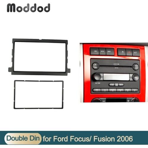 Double Din Stereo Panel for Ford Fusion CD Fascia Black Color Radio Dashboard Refitting Dash Mounting Installation Trim Kit Face