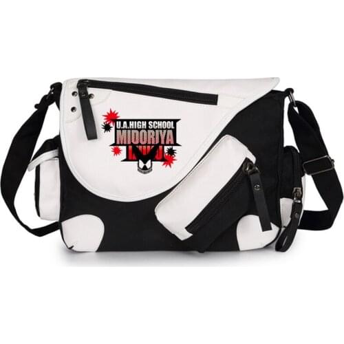 My Hero Academia Boku Canvas Casual Zipper Shoulder Bag Crossbody Bags Schoolbags Messenger Gift