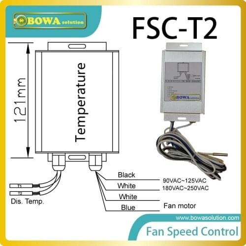 Condenser fan speed control with 2 temp. bulb ensures no overheating and a longer product lifetime of condensing and AC units
