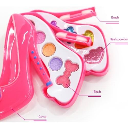 Girl Make Up Toys Dressing Case Pretend Play Washable Non-toxic Safety Cosmetics Play Sets Gifts for Children