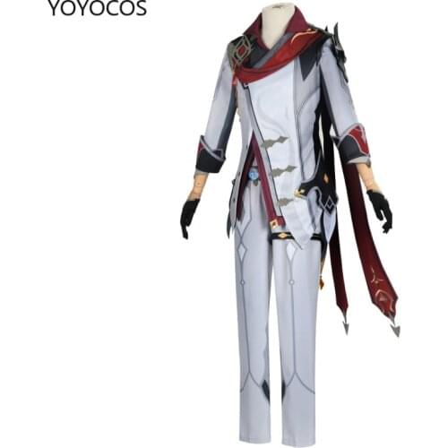 YOYOCOS Genshin Impact Tartaglia Cooplay Executive Officer Suit Handsome Costumes Anime Uniforme Festa De Halloween Masculinos