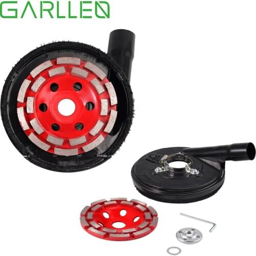 GARLLEN Expert Surface Grinding Dust Shroud for Angle Grinder Concrete Grinder Universal 5-Inch+125mm Diamond Grinding Cup Wheel