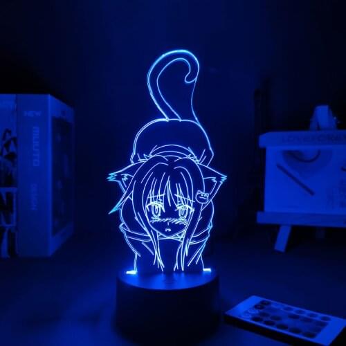 Night light 3D Lamp Room Light High School DxD Shirone Toujou Teen Room Decoration Holiday Lighting gift Anime Decoration