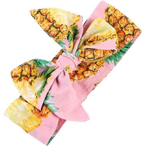 New Fancy Kids Headbands Nice Cute Fruit Print Headband DIY Bowknot Headband Designer Headbands