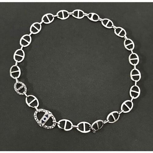 S925 sterling silver summer new evil eye necklace female fashion French luxury noble jewelry devil eye design birthday gift