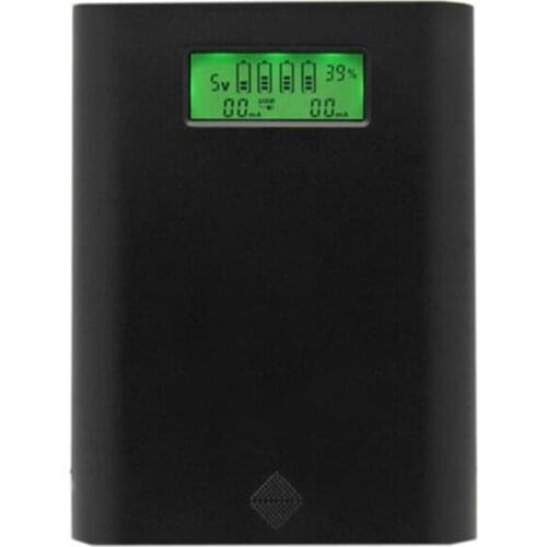 Portable LCD Display 4 Slots 18650 Battery External Charger Holder Box DIY Power Pack Kit Compact Backup Power Source with Dual