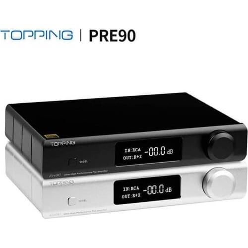 Topping Pre90 Preamplifier & Topping Ext90 Input Extender 2*RCA+4*XLR NFCA FULL Balanced Amplifier Relay Low Noise HIFI Preamp