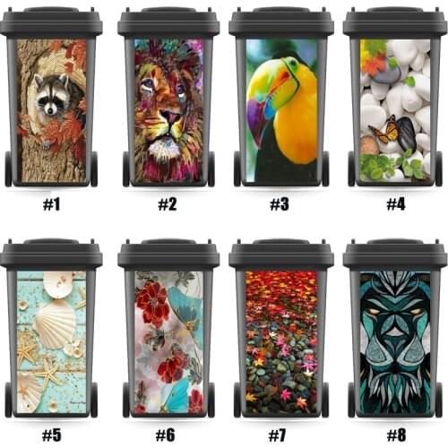 DIY Rubbish Bin Sticker Wallpaper Mural Wall Stickers Home Decor Kitchen Accessorry Decals Renew 3d Sticker HD Printing