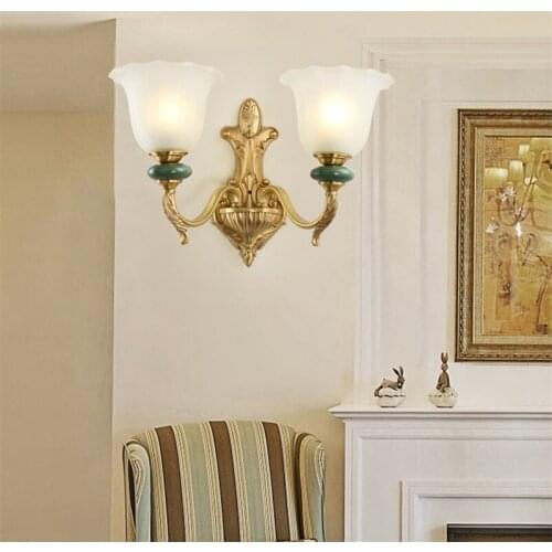 BROTHER Modern Indoor Wall Lamps Fixture Brass Sconces Luxury Ceramic LED Home Decorative For Bedroom Living Room Dining Room