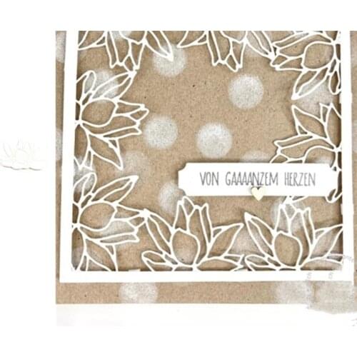 Lotus Flower Pattern Decorative Lace Metal Cutting Dies DIY Scrapbooking Craft Embossing Stamp Stencil Make Albums