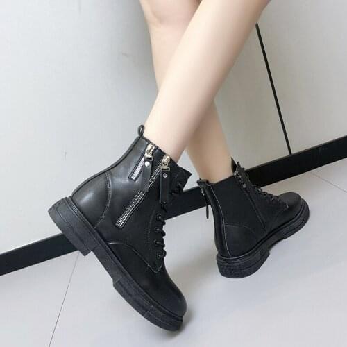 2021 Winter Plus Cashmere Warm Short Boots Women Anti-slip and Wear-resistant Ankle Boots Womens Fashion Side Zipper Female