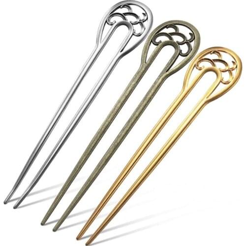 1pcs Fashion Long Hair Decoration U-Shape Hairpins Hair Sticks Hair Forks Hairpin Barrettes Pin Ponytail Holder for Girls Womens