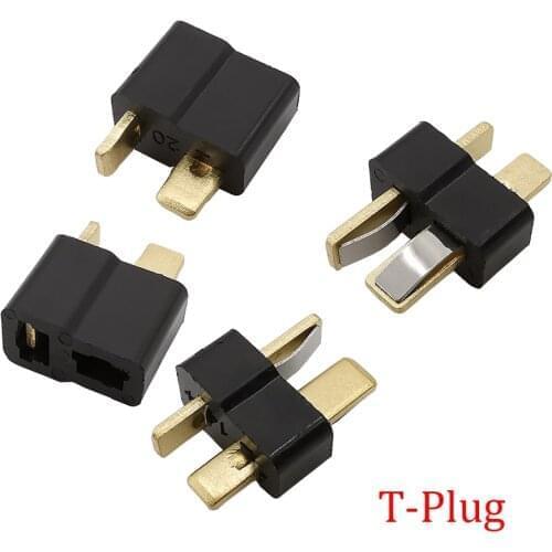 3/5/10Pairs Black T Plug Male & Female Connector T-Type Deans Connectors For RC LiPo Battery FPV Racing Drone