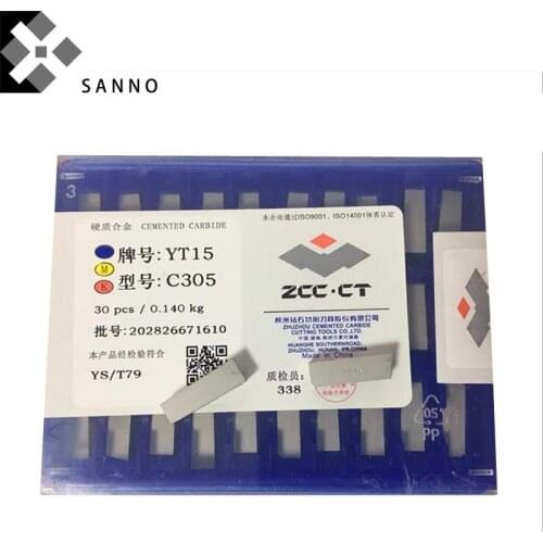 YT5 / YT15 / YT14 / YG8 / YW1 / YW2 / YG6 C305 30PCS cnc carbide welding blade inserts brazed insert