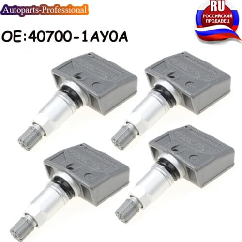 4 pcs/lot Car Auto Parts TPMS Tire Pressure Sensor 40700-1AY0A 407001AY0A For Nissan Infiniti TPMS Sensor