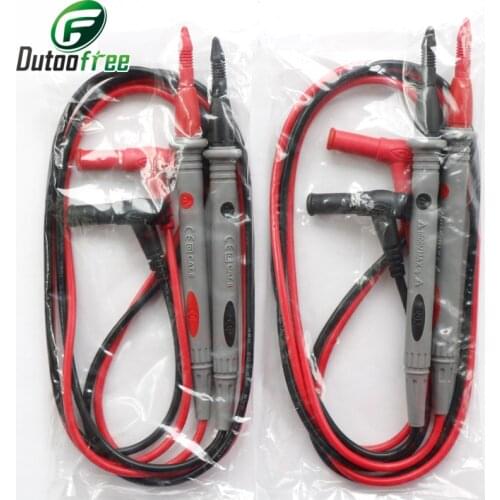 4PCS/lot Multimetros Multimeter Test Leads Probes Cooper Wires Test Lead Wire Probe Cable For AC DC LCD Digital Multimeters