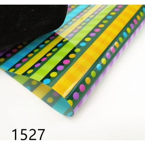 A4 20*33CM cartoon dot jelly sheet print pvc fabric for DIY bow material 1527