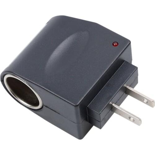 EU US Plug Hot Mini Car Cigarette Lighter Power AC 220V To DC 12V Black Adapter Converter High Quality Automobile Accessories