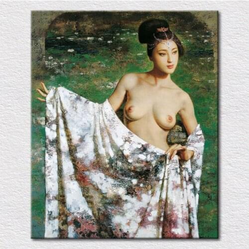 Free shipping canvas prints nude girl painting of Oriental Charm as mannequins paintings for art appreciation reproduct