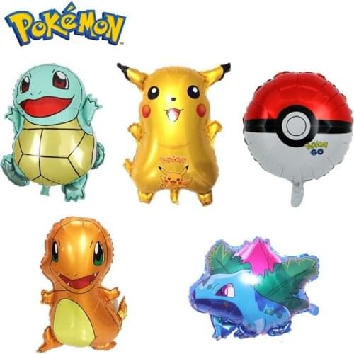 Pokemon Balloon Dream Theme Party Decoration Supplies Pikachu Squirtle Bulbasaur Birthday Party Pocket Balloon Gift