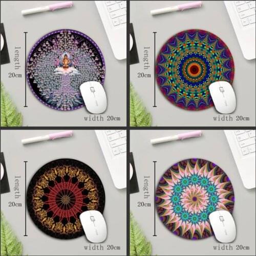 XGZ Design Gamer Comics Painting Mouse Pad Rubber Durable Desktop Pads Computer Decoration Animation Round Mouse Mat Laptop