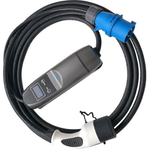 Home wall mounted charging station eu to cee plug ev controller 6a 10a 16a ev charger