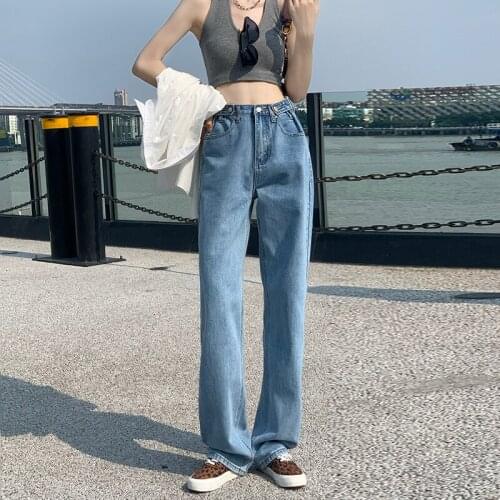 Jeans Pants Women Denim Pants Denim Clothing Vintage Pants Boyfriend Jean Streetwear Straight Pants Jeans Pants Casual 2021 New