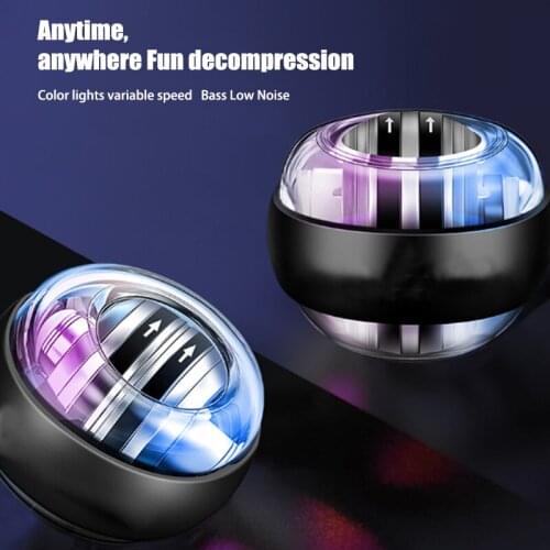 LED Gyro Spiral Ball Automatically Starts To Carry Gyro Power Growth Ball With Anti-arm Strength Training Fitness Equipment