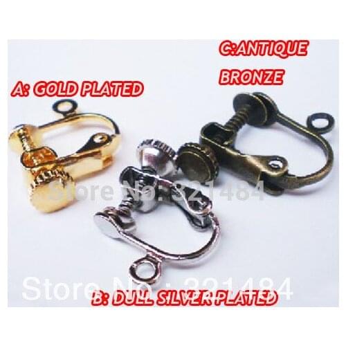 Hot sale 300pcs 10x12mm Color can pick up ear clip earrings jewelry earring clip findings accessories