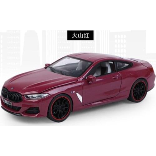 1: 24 Simulation M8 Alloy Car Model Children Sound Light Return Toy Car Boy Birthday New Year Thanksgiving Gift Red