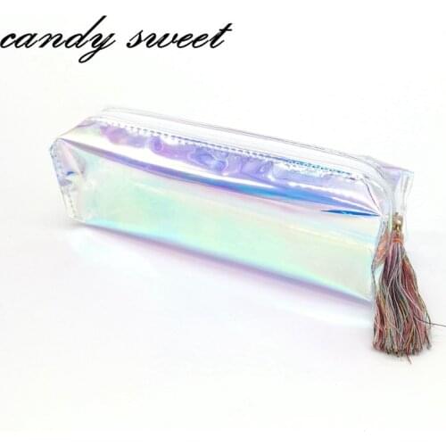 Dream Magic Cool Cosmetic bag Super Shiny PU Laser Pencils Bags High Quality Stationery Pouch Office School Supplies