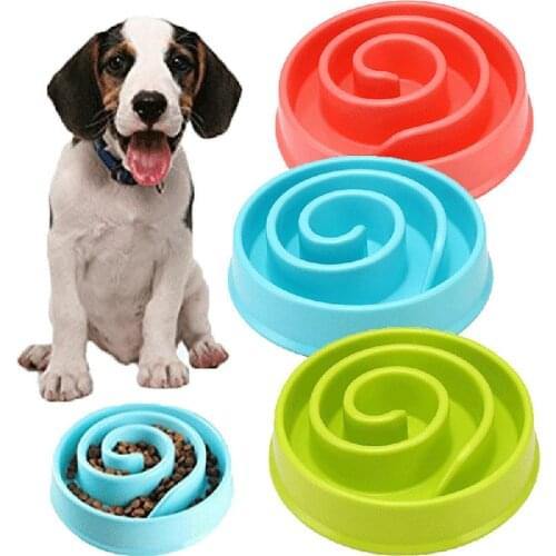 Anti Choke Pet Bowl Slow Feeding Dish Dog Anti-Gulping Slow Down eating Food Feed Bloat for dogs cats