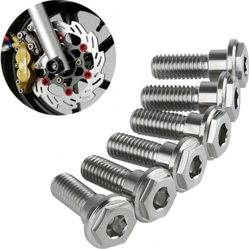 6x Titanium Brake Disc Retaining Bolt Kit M8 X 24mm For Honda NSF100 R6 2006 M Motorcycle
