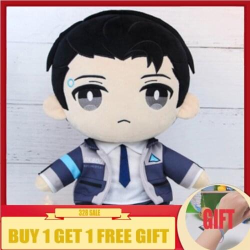 Stuffed Soft 30CM Detroit Become Human Plush Doll Toys For Children/Kids Connor Anime Plush Doll Toys Game Cosplay Sit Doll