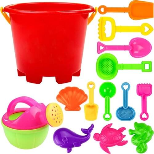 14pcs Beach Tools Toys Set 2021 Sand Playing Toys Kids Fun Water Beach Seaside Tools Gifts For Seaside Swimming Pool Bathtub Toy