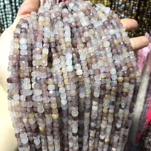 Natural stone purple crystal beads small beads for bracelet necklace charms jewelry making size 5x5mm