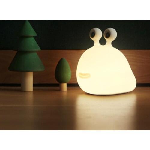 Night Light Slug Animal Shape Design USB Chargeable Ornament Adjustable Lights for Bedroom