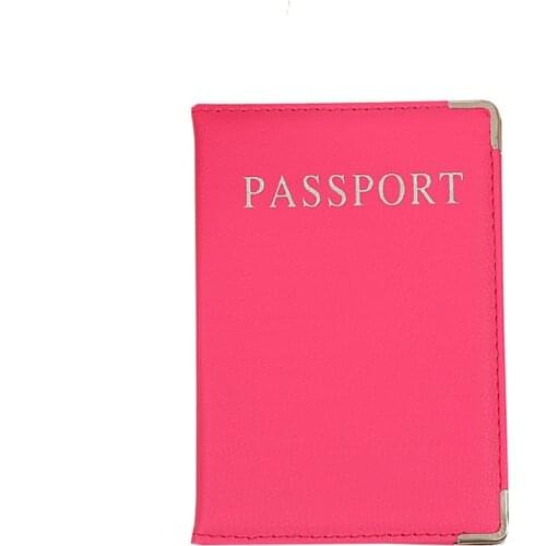 PU Leather Passport Cover Cute Business Card Holder Pouch for Travel Wallet Russian Netherland Case Women Pink Passport Holder