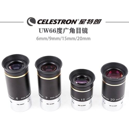 CELESTRON 1.25" 66-Degree UltraWide 6/9/15/20mm Eyepiece for Astronomical Telescope