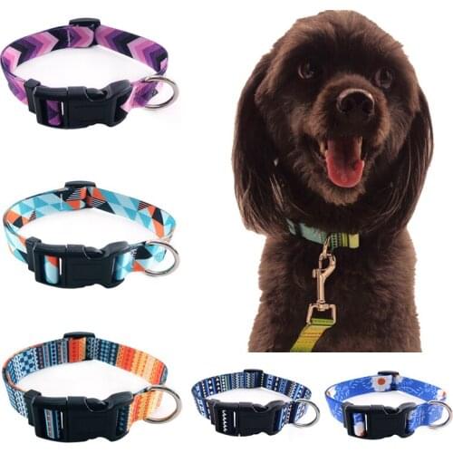 Bohemian Style Striped Dog Collars Fashion Durable Collar for Dog High Quality Exquisite Boho Pets Dog Supplies Accessories