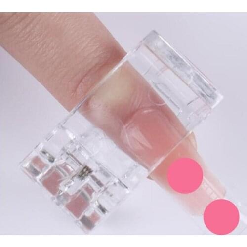 Transparent Poly Nail Gel Quick Building Nail Tips Clips Fingernail Extension UV LED Plastic Builder Clamps Nail Art Tool Kit