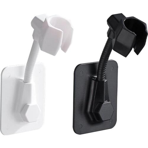 Adjustable Bathroom Shower Head Bracket Stand Wall Mounted Drill-Free Adhesive Handheld Shower Head Holder Bathroom Accessories