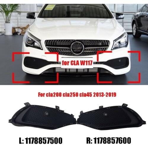 Car Front Bumper Grilles Fog Light Cover Trim for Benz CLA W117 CLA200 CLA250 CLA45