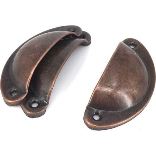 20 Pieces Red copper Furniture Handle Cabinet Knob Jewelry Box Handle Iron Shell Knob Drawer Pull / 82x35mm