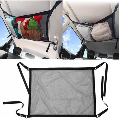 Cargo Net in The Trunk Car Ceiling Storage Net Pocket Roof Interior Bag For Auto Container Universal Multifunction Accessories