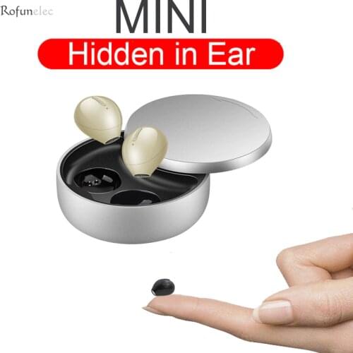 Mini Hidden Bluetooth Earphones Wireless Headset Inear Micro Earbuds With Microphone Stereo Earpiece For Small Ears Invisible